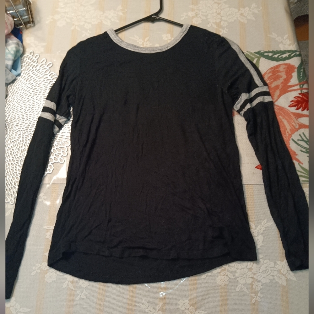 Glitz Black and Gray Long Sleeve Tee